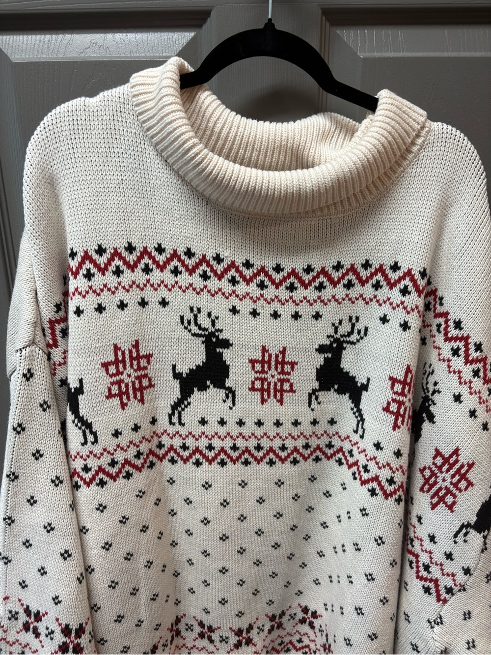 Torrid size 5/6 chunky fair isle turtleneck winter holiday sweater